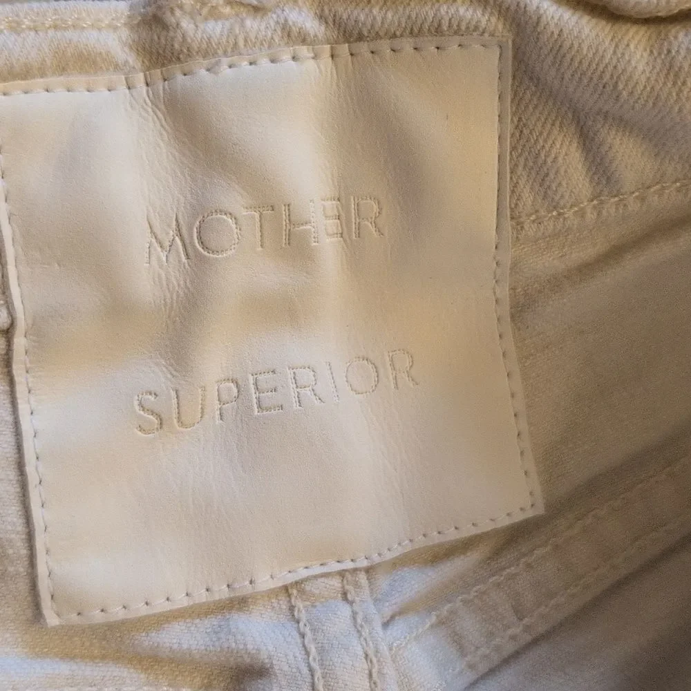 Mother Jeans The Rambler Skimp Act Natural Wash Straight Leg White Size 32